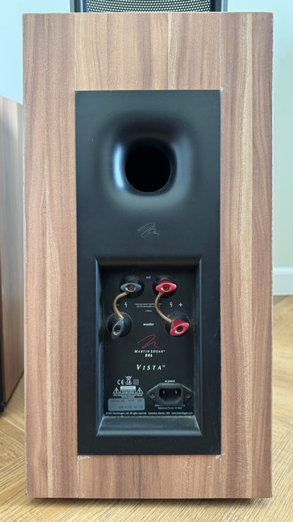 Martin Logan Vista Hybrid Electrostatic Floorstanding Speakers + Grotto i Subwoofer with Transparent Speaker Cables & Audio Quest Power Cables.